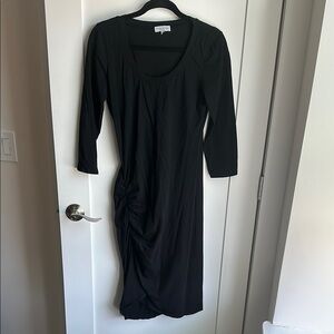 Michael Stars Black Side Ruched Dress